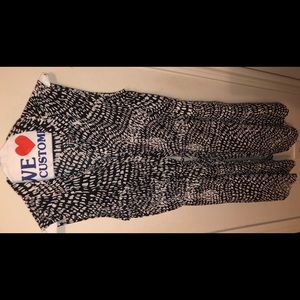 black and white dress